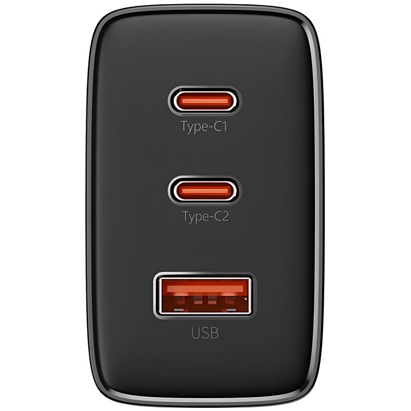 Мережевий зарядний пристрій Baseus Cube Pro Fast Charger PD65W (1USB-A/2C) (P10111404) - Зображення 3