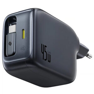 Мережевий зарядний пристрій Baseus EnerCore CJ11 PD45W with retractable cable (2USB-C) (E0120G)