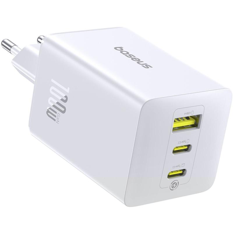 Мережевий зарядний пристрій Baseus EnerFill FE11 Fast Charger PD100W+QC3.0 (1USB-A/2C) (P101821)