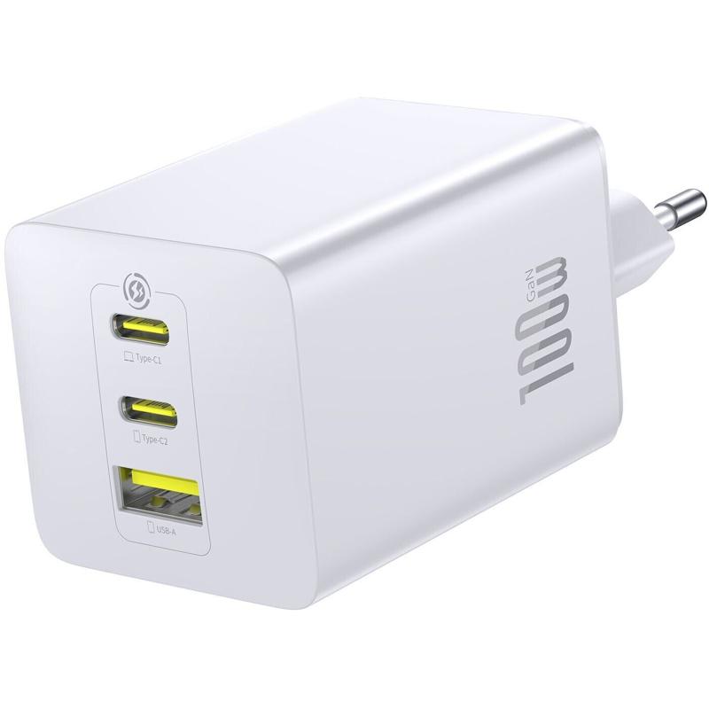 Мережевий зарядний пристрій Baseus EnerFill FE11 Fast Charger PD100W+QC3.0 (1USB-A/2C) (P101821) - Зображення 2
