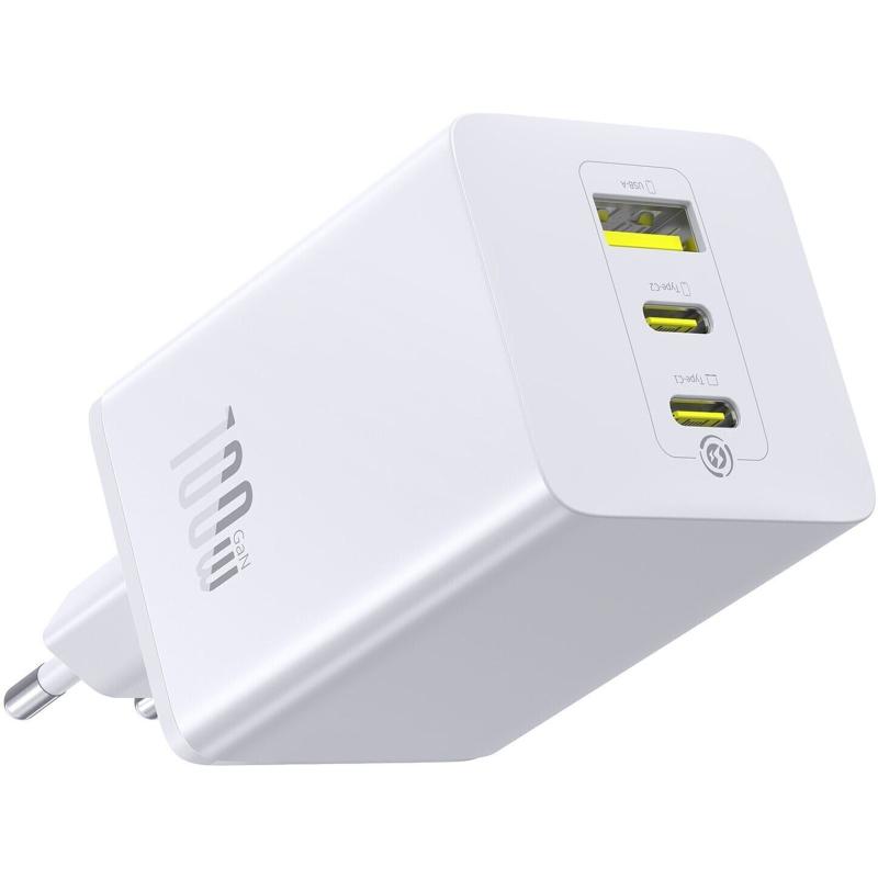 Мережевий зарядний пристрій Baseus EnerFill FE11 Fast Charger PD100W+QC3.0 (1USB-A/2C) (P101821) - Зображення 3