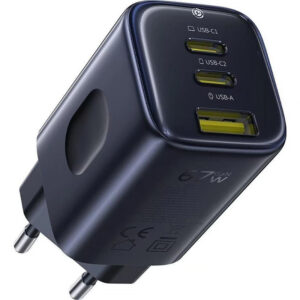 Мережевий зарядний пристрій Baseus PicoGo AE11 Fast Charger 67W (1USB-A/2C) (E01212)