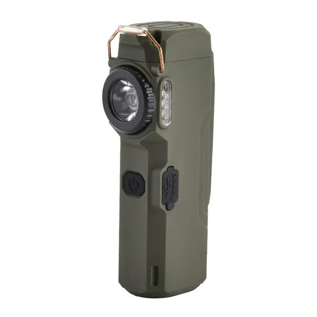 Ліхтарик-запальничка армійська MULTIFUNCTIONAL D51-COB, Запальничка на подарунок в упаковці. Колір: зелений - Зображення 5