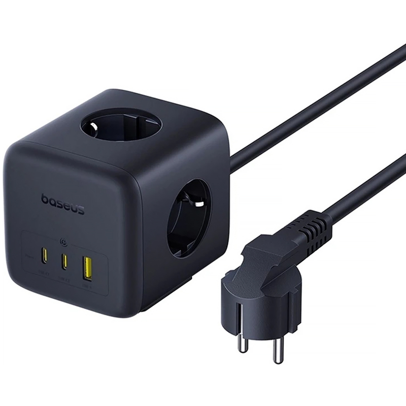 Подовжувач Baseus EnerFill FA11 PD67W+QC3.0 (1USB-A/2C/2Socket) (1.5m) (EFMF67) - Зображення 3