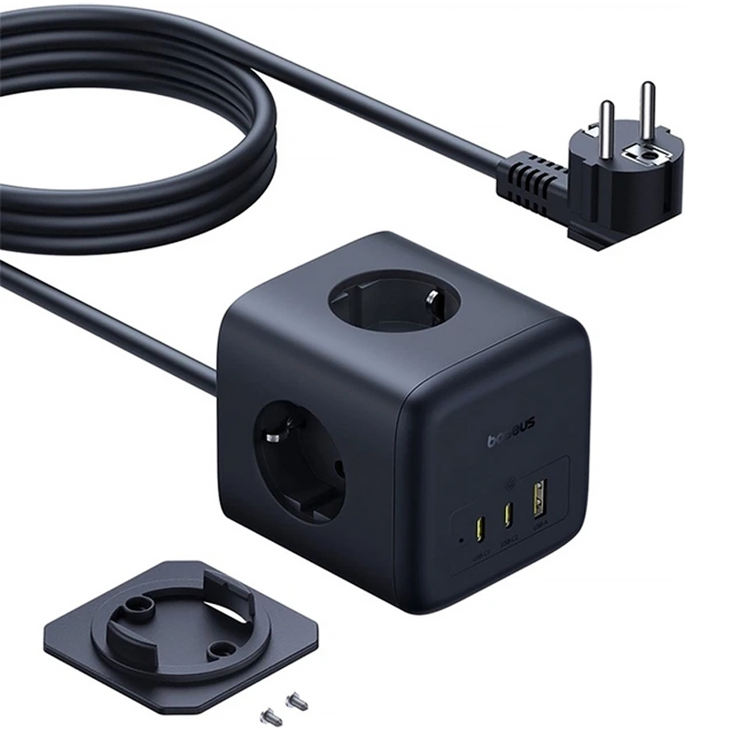 Подовжувач Baseus EnerFill FA11 PD67W+QC3.0 (1USB-A/2C/2Socket) (1.5m) (EFMF67) - Зображення 5