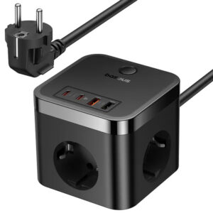 Подовжувач Baseus PowerCombo PD30W+QC3.0 (2USB-A/2C/2Socket) (1.5m) (BPS30)