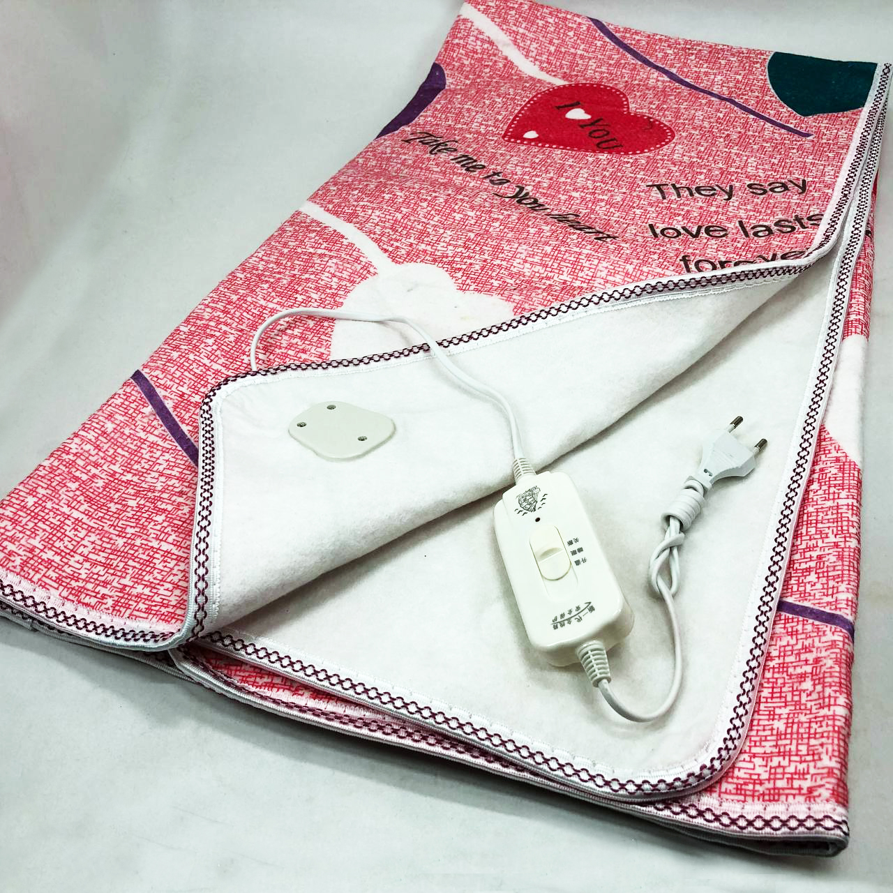 Електропростирадло електричне простирадло з підігрівом Electric Blanket 170х150см серця - Зображення 5