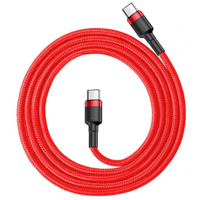 Дата кабель Baseus Cafule Type-C to Type-C PD2.0 60W (2m) (CATKLF-H) - Зображення 3