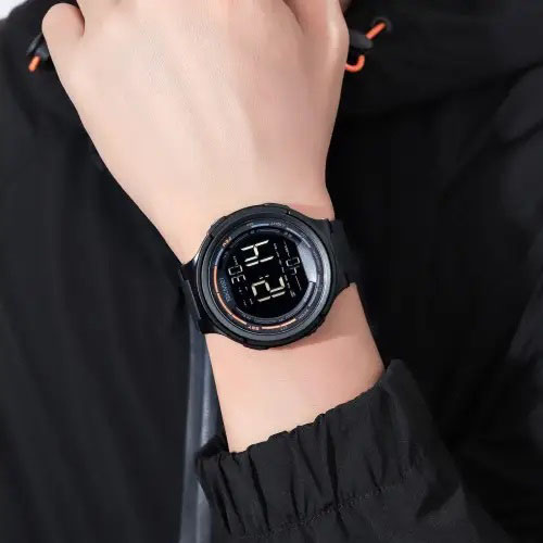 Годинники наручні чоловічі SKMEI 1841BK BLACK, для військовослужбовців, тактичні протиударні. Колір: чорний - Зображення 4