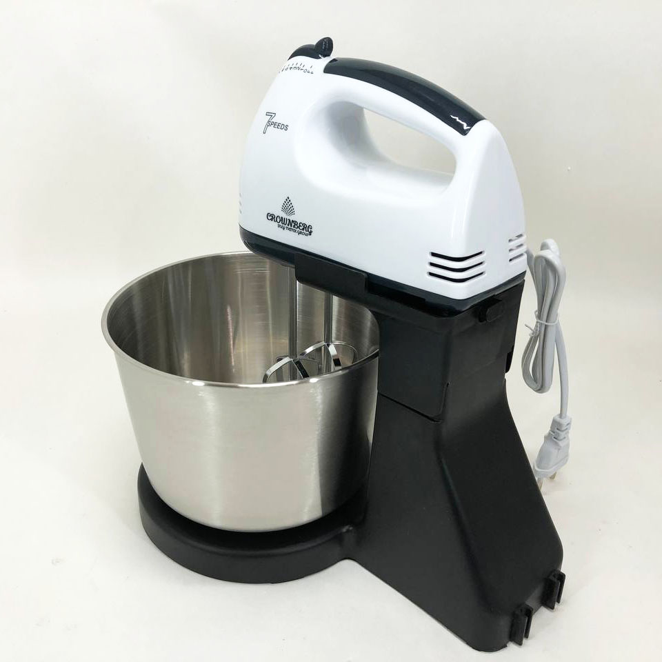 Міксер CROWNBERG CB-7321 з чашею/метал, міксери з чашею, міксер тістоміс для дому, кухонний стаціонарний - Зображення 3